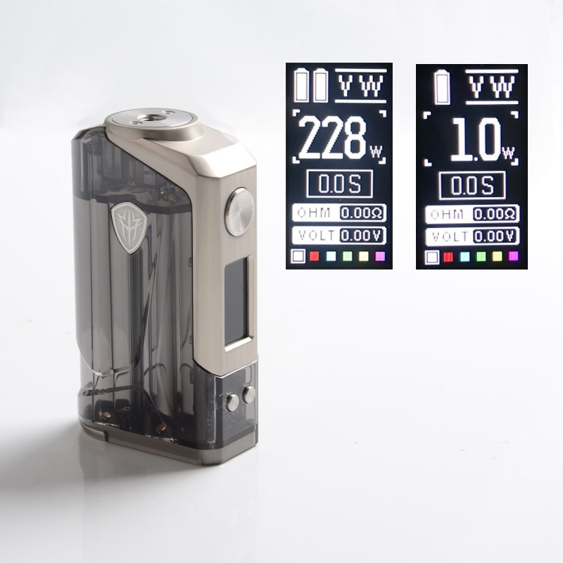 Rincoe Jellybox 228w Box Mod Kits Dual 18650 بطاريات 4.8 مل Sub Ohm Tank
