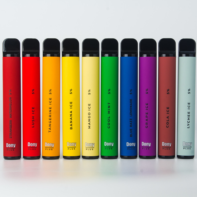 Dony ECO Plus 800puffs 3.2 مل سجائر بخار مخصصة للاستعمال مرة واحدة 550 مللي أمبير بطارية 15 نكهة