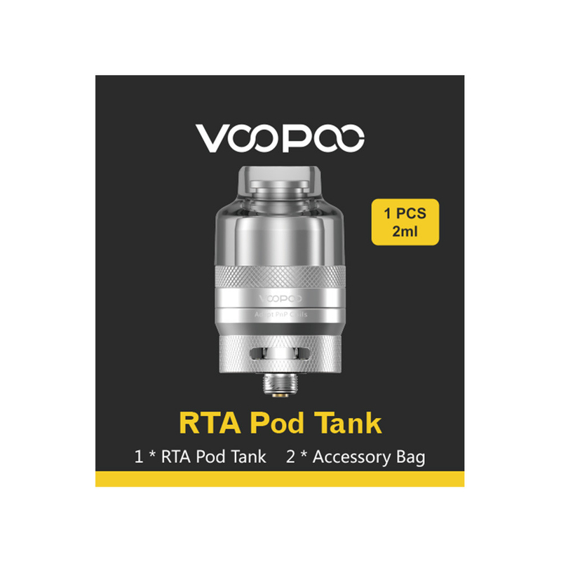 26 × 46.5 مم Voopoo Rta Pod Tank 2ml 510 Thread Pnp Tanks
