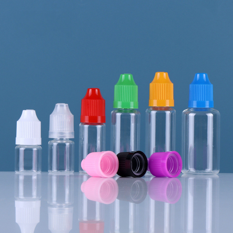 FCC البلاستيك PET V3 فارغة Ejuice زجاجة التدخين E السائل زجاجة واضحة ملونة غطاء المسمار