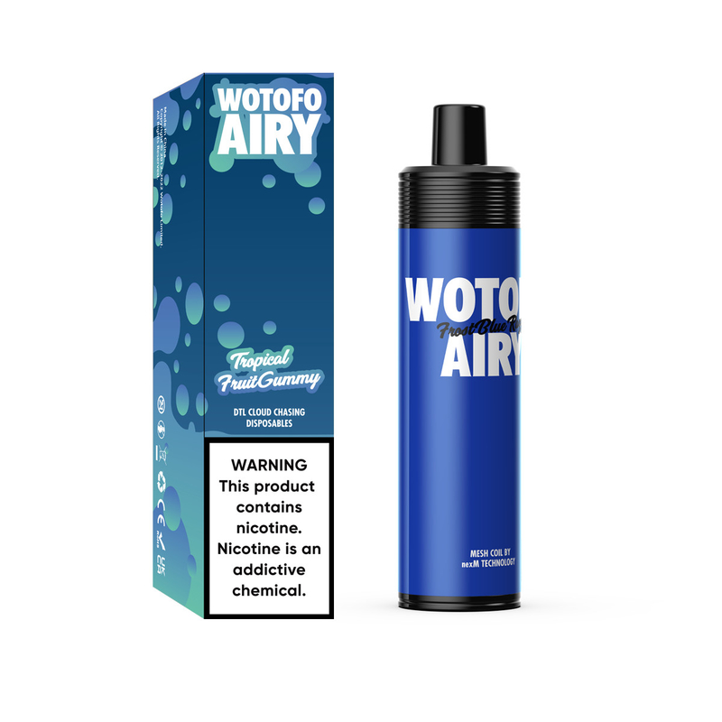 قابلة لإعادة الشحن 1000 نفث يمكن التخلص منها Vape Pod عدة Wotofo Airy Portable Pod Vape