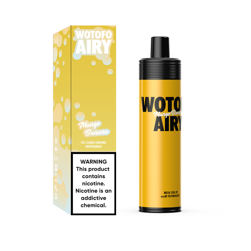 قابلة لإعادة الشحن 1000 نفث يمكن التخلص منها Vape Pod عدة Wotofo Airy Portable Pod Vape