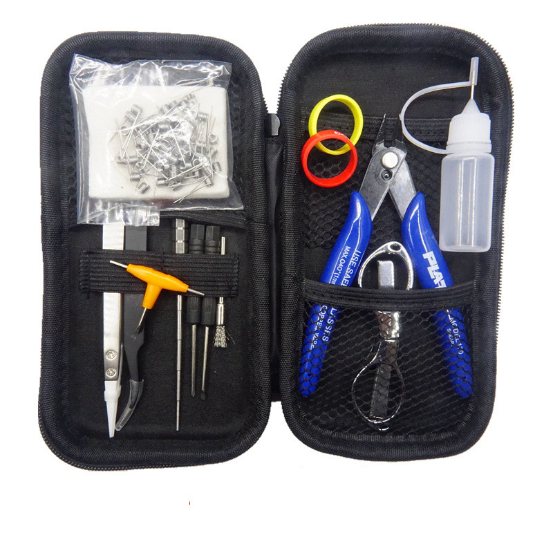 Mini بخار DIY X6 Tool Kit ملحقات السجائر الإلكترونية حقيبة الفرقة لفائف الرقصة القطن
