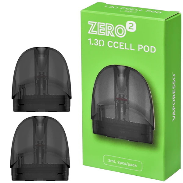 Vaporesso Zero 2 خرطوشة Vape Pod فارغة 2 قطعة 1.3ohm Ccell (1.0ohm Mesh Pods)