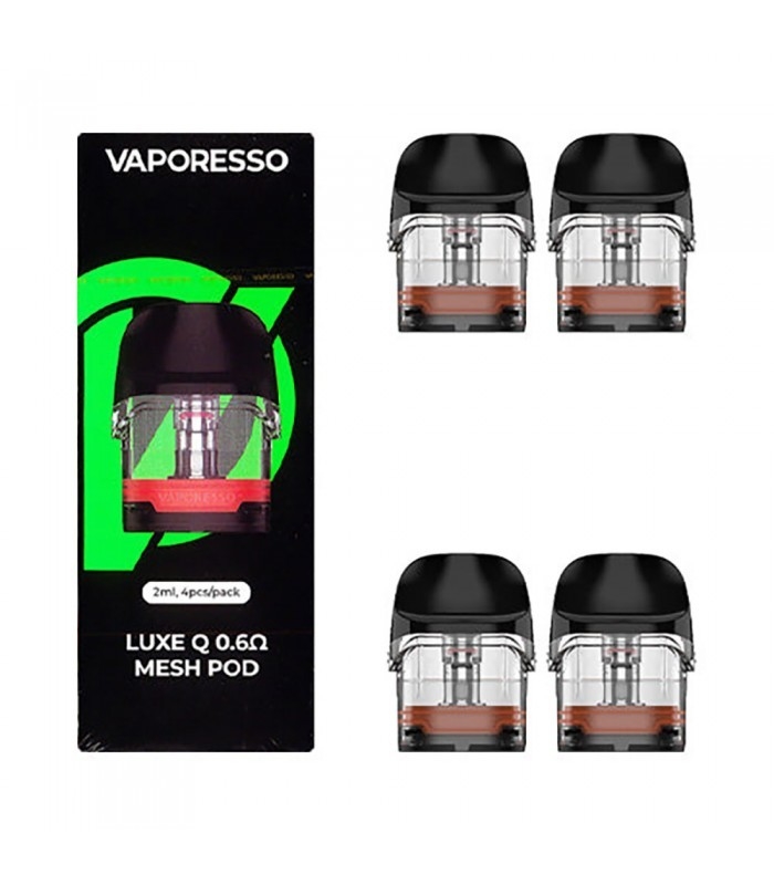 خراطيش جراب Vaporesso Luxe QS فارغة 2 مللي 0.6ohm 1.0ohm 4pcs لمجموعة Luxe QS Kit / Luxe Q Kit