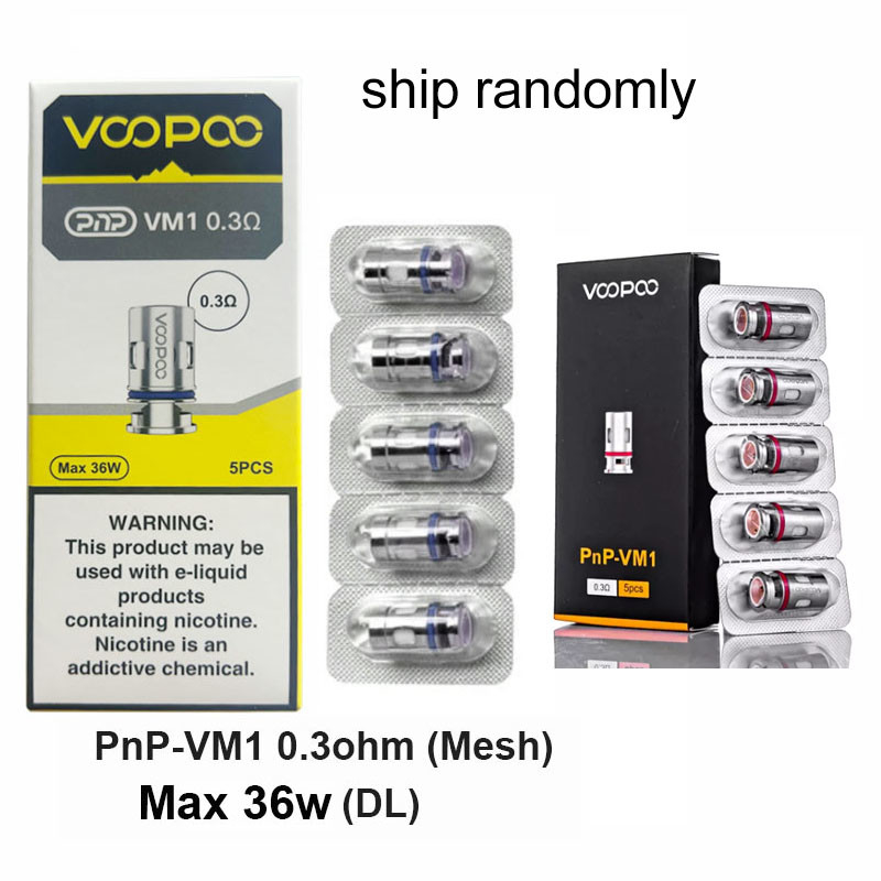ملفات تعويض Voopoo PnP 5 قطعة/حزمة لـ Drag Baby/Mini/2/S/X,VINCI Series Kit,Argus Pro,PnP 20/22,V.SUIT